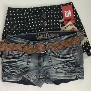 shorts Lot 2 Wallflower Short Denim, 1st Kiss Blue/white Polka Dot Size 0